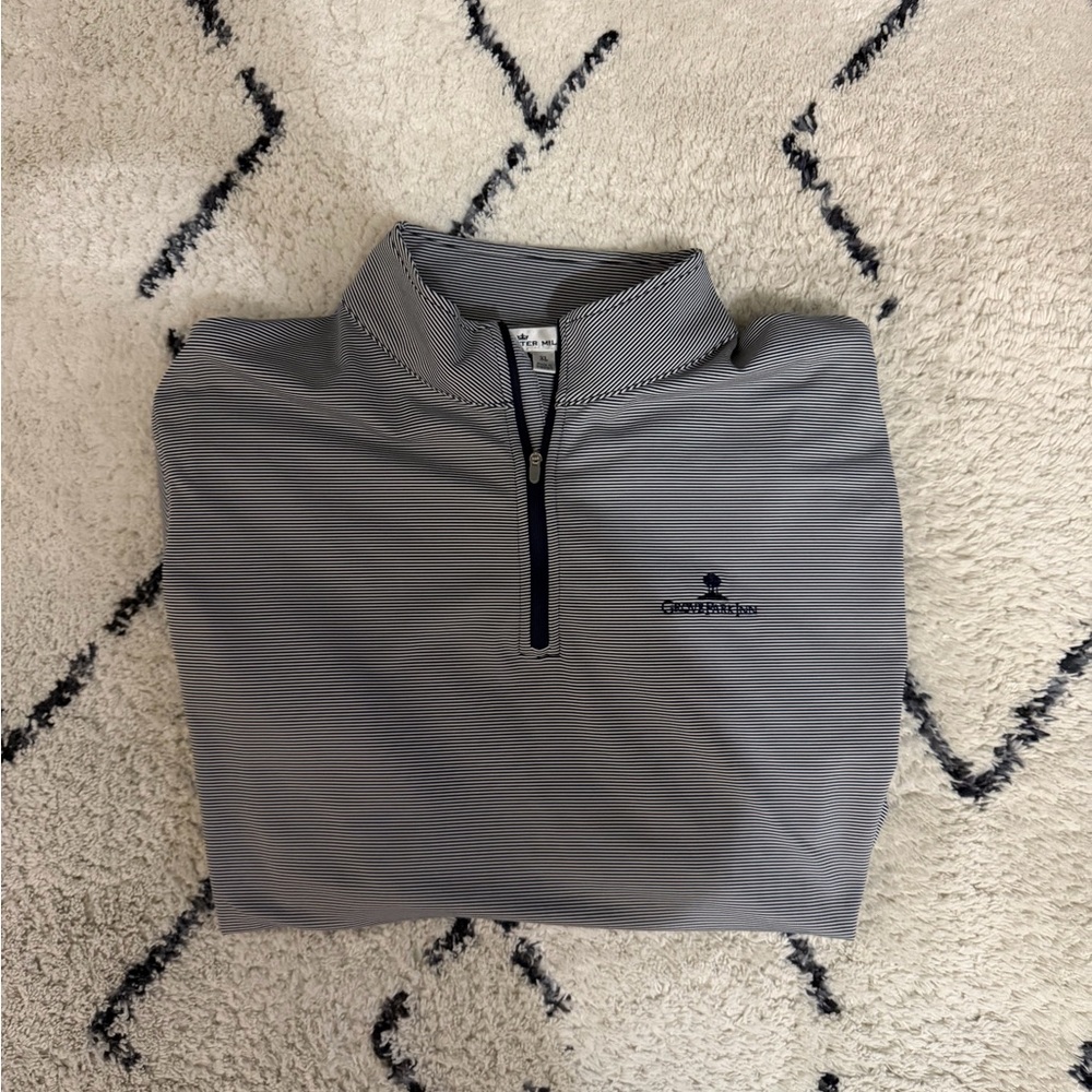 Peter Millar Navy Striped Pullover